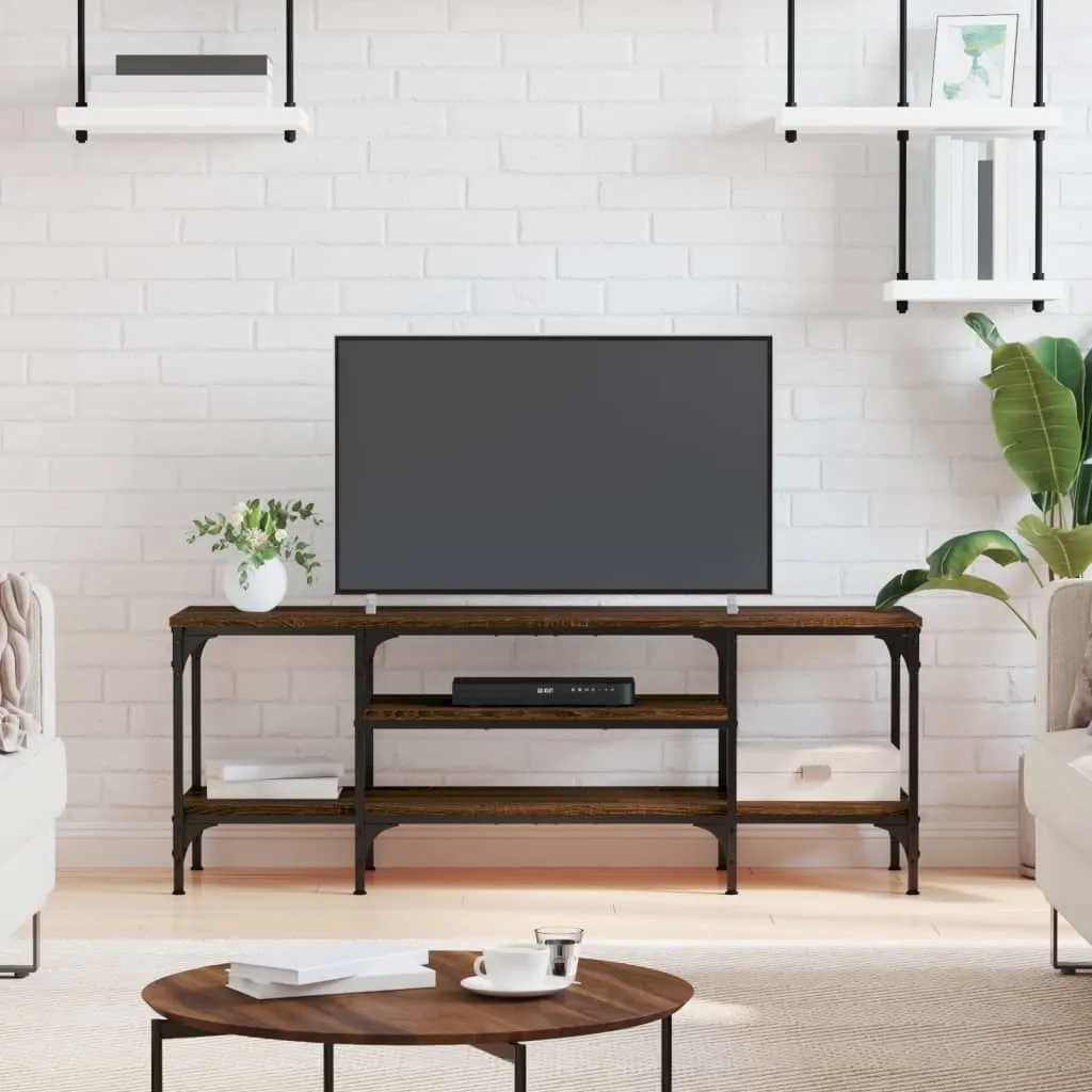Mobiletto TV vidaXL Rovere Marrone 121cm Ferro: Qualità e Prezzo
