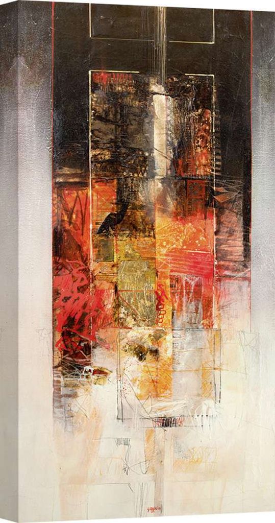 Abstrakter Leinwandbilder - Giuliano Censini, Sinfonie in Rot - 100x50 cm