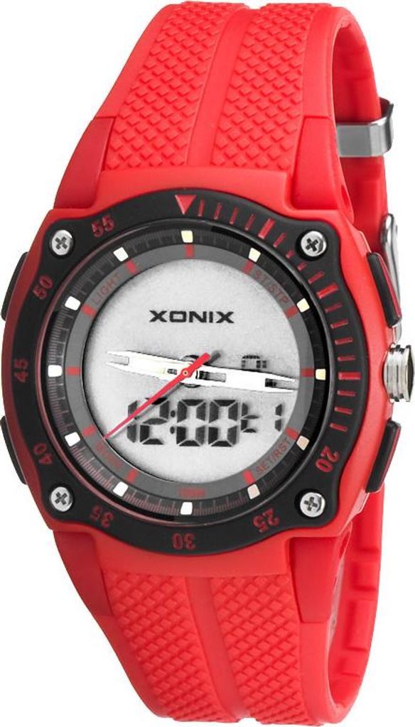 Uhr DH mit Digital- & Zeigeranzeige, Stoppuhr, Alarm, Dualzeit, 100m wasserdicht