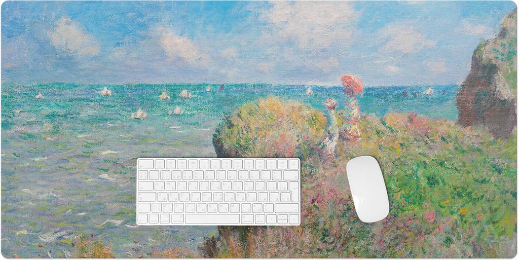 Meereslandschaft Mit Klippe – Schreibtischunterlage – Rutschfeste Tischunterlage – Schreibtischmatte für Büro & Zuhause – Schreibunterlag...