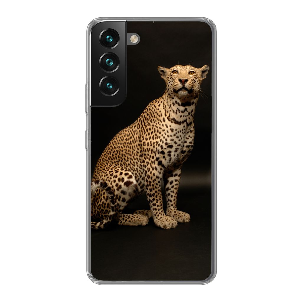 MuchoWow Handyhülle Schutzhülle Hülle für Samsung Galaxy S22 Plus Leopard - Tiere - Fleck Silikon Softcase Handy Hülle - Schutzabdeckung
