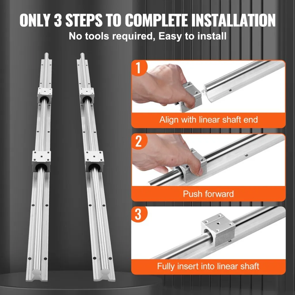 Kit DIY Guide Lineari SBR12-1000mm | 2 Binari e 4 Blocchi per Progetti - 6