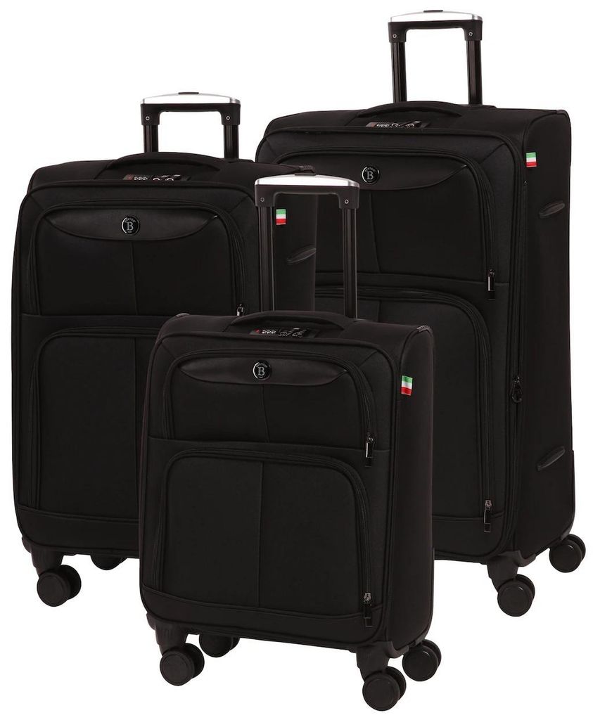 Reisekoffer BERTOO Bolzano - schwarz Set 3 in 1