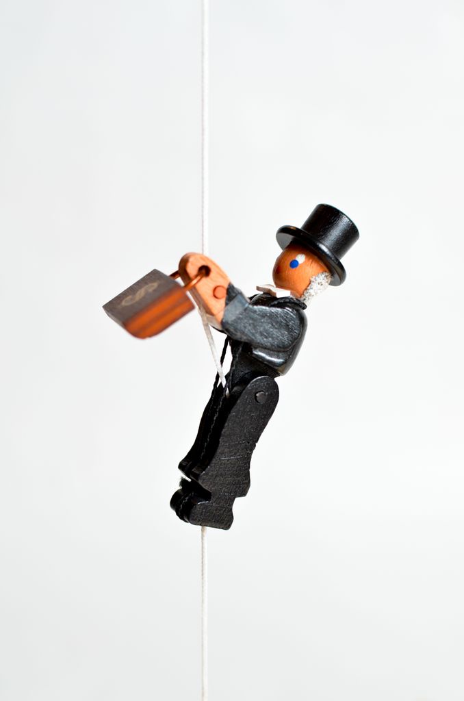 Holzspielzeug Kletterfigur Manager Höhe=6,5 (Kletterseil ca 45 cm)cm NEU