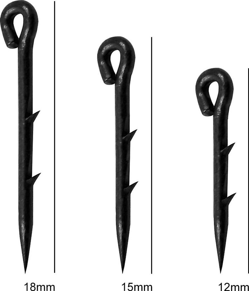 Angeln Köder Spike Karpfen Haken Sting Boilies Maggot Mais Pin Haar Rigs Terminal Zubehör 12mm / 15mm 18mm 20 stücke 50 stücke 100 stücke