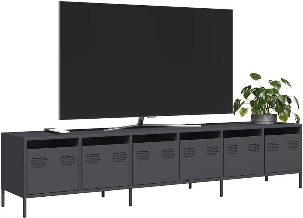 Maison Exclusive - TV-Schrank Anthrazit 202x39x43,5 cm Kaltgewalzter Stahl