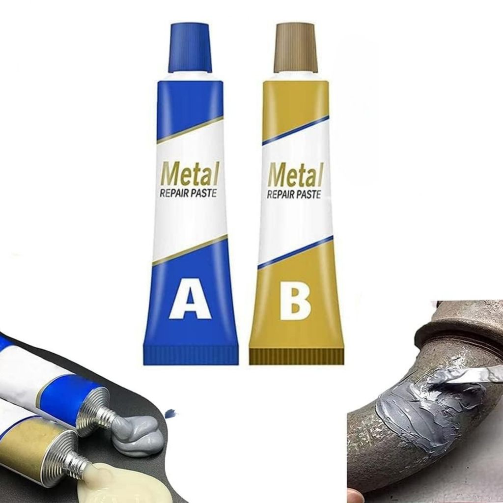 2K Epoxidkleber Set – Kaltmetall Reparaturkleber für Metall, Kunststoff & Keramik, hitzebeständig bis 150°C, 2 Tuben
