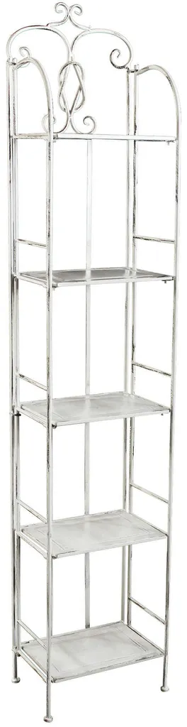 Étagère de rangement en métal style rétro blanc pour salon et bureau