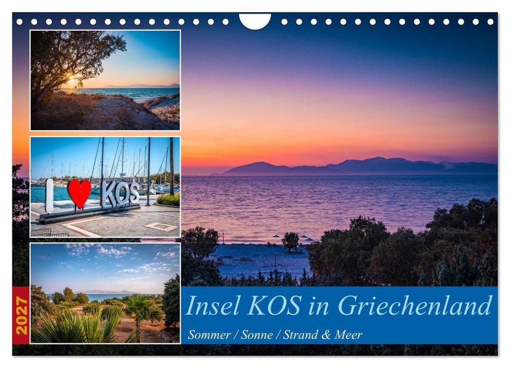 Insel Kos in Griechenland (Wandkalender 2027 DIN A4 quer), CALVENDO Monatskalender