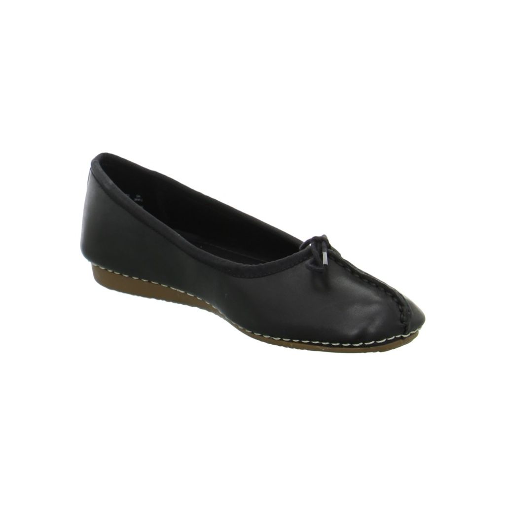 Clarks Schuhe Damen Halbschuhe Ballerinas Freckle Ice schwarz black, Schuhgröße:41.5