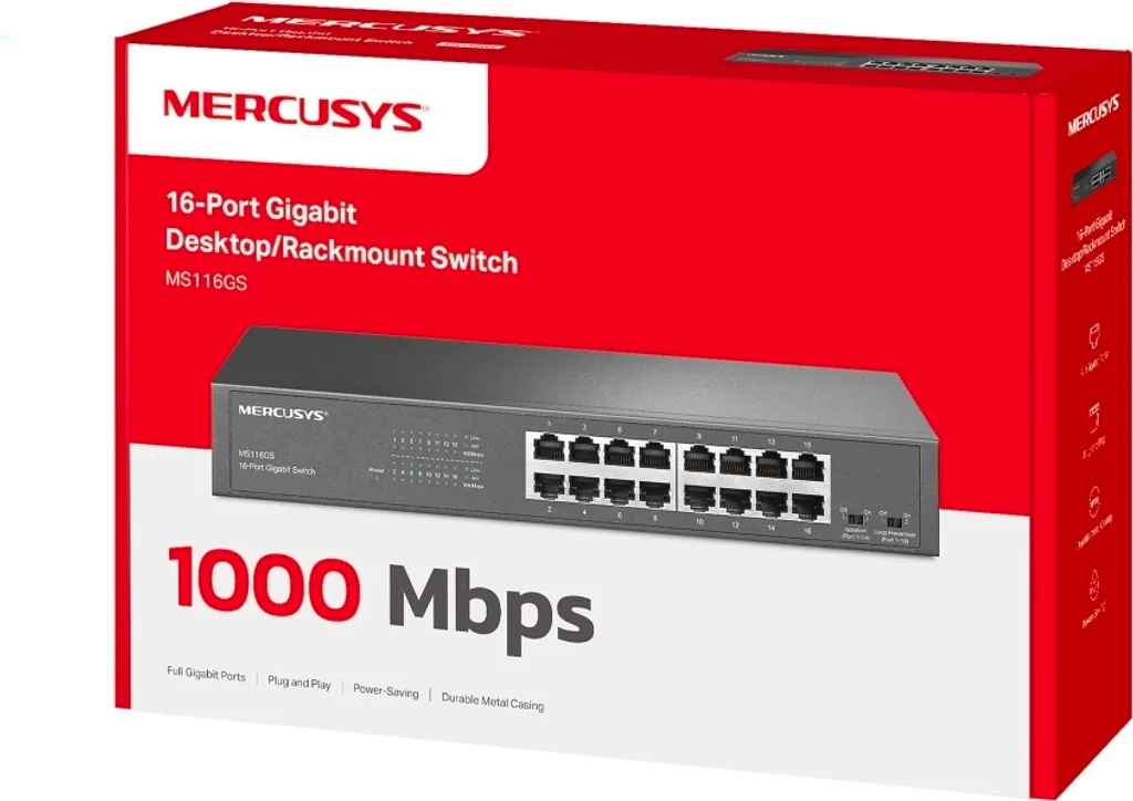 Mercusys MS1X Switch Multi-Ports Extension Réseau Rapide sans Setup - 3