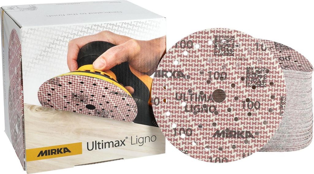 Mirka Ultimax Ligno Ø 150mm Schleifscheiben Klett Multifit, Korn 100, 100 Stk