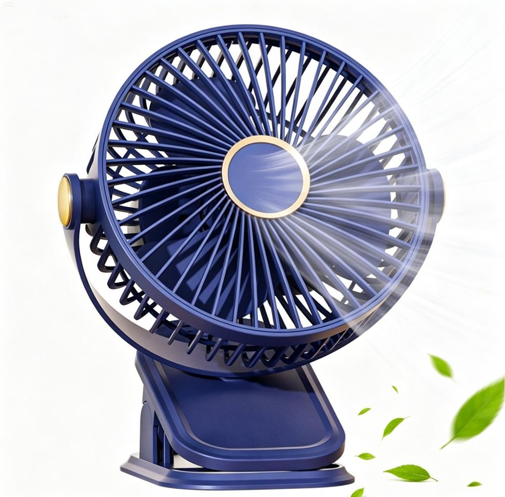 Mini Ventilator mit Clip, 360° Grad Drehung Kleiner USB Produktbild 