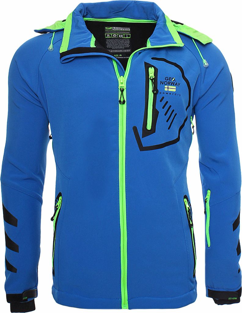 Geographical Norway Ticket Herren Softshelljacke Funktions-Outdoor-Jacke, Royalblau, Größe L