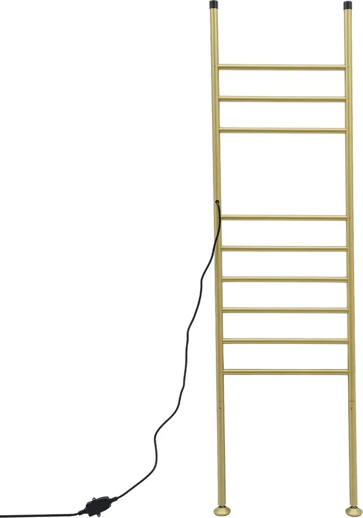 Chauffe-serviette électrique sur pied en acier inox doré 42,5x160 cm