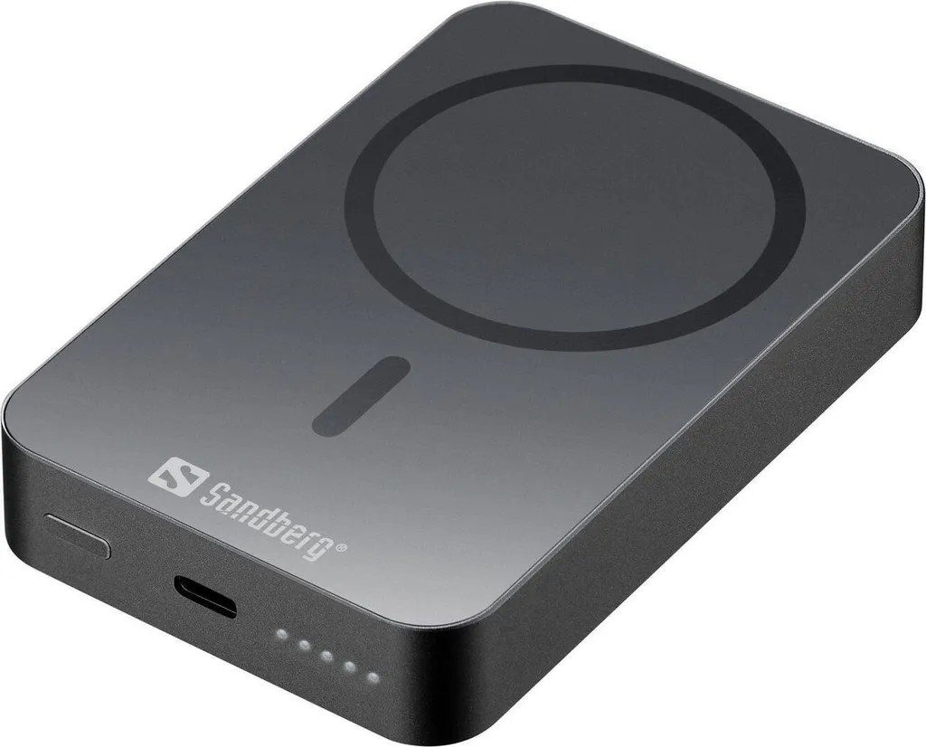 Sandberg Mag Banque d'énergie sans fil 10000 ALU - Batterie MagSafe grise