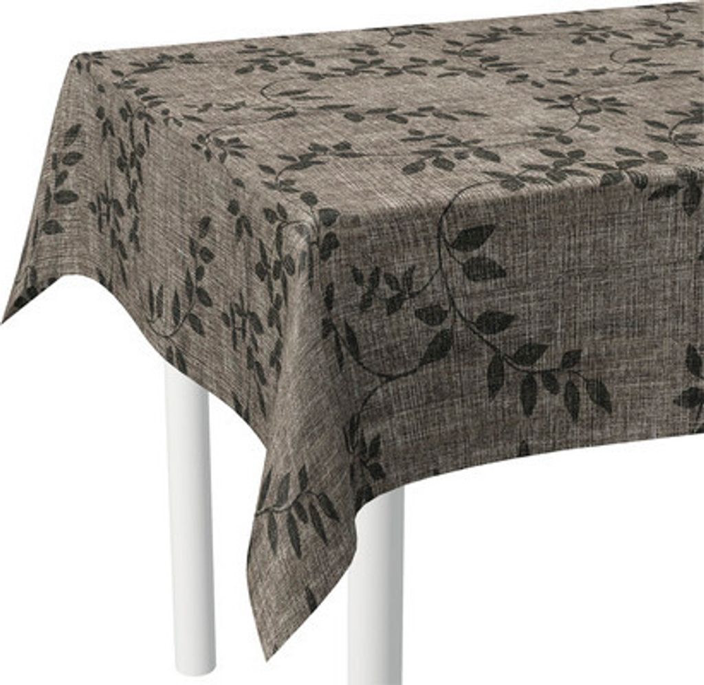 Tischdecke Style Plus Linette Robust Leaf braun 100 x 140 cm