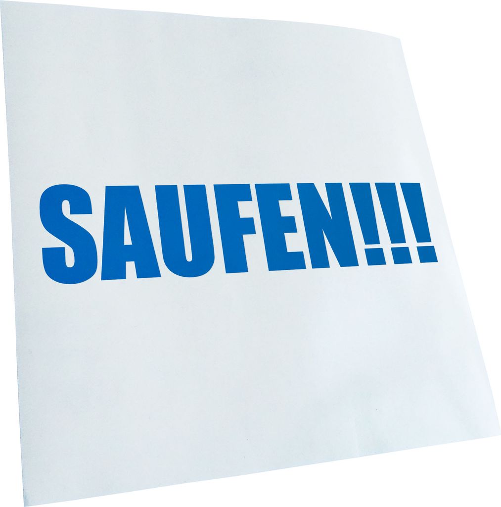 hauptsachebeklebt Kiwistar - Autoaufkleber - Saufen!!! Trinken Heckscheibe - Aufkleber für Auto Kfz Fahrrad, LKW, Truck Mofa