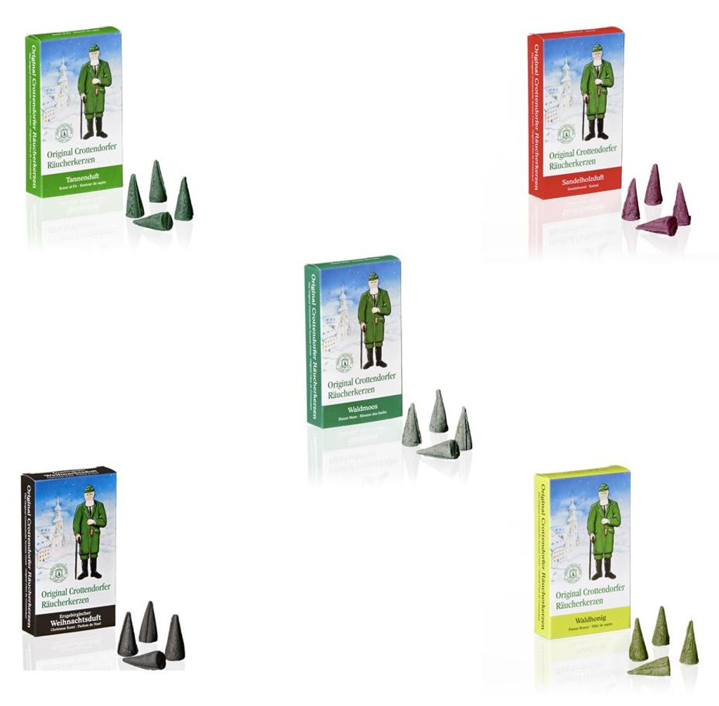 Crottendorfer Räucherkerzen 5er Set  Tannenduft / Waldmoos Produktbild 