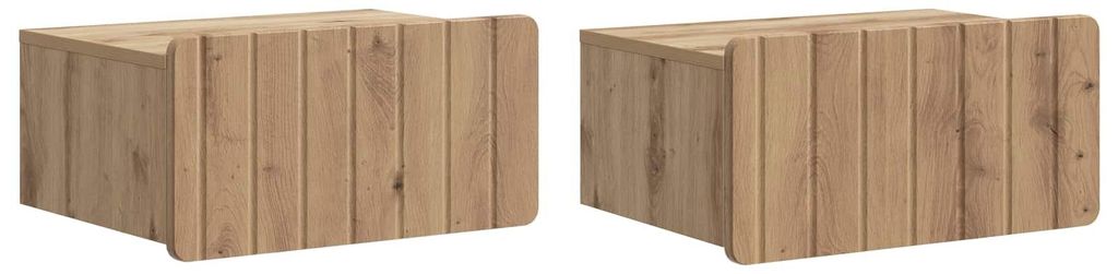 Maison Exclusive - Wandmontierter Nachttisch 2 pcs Artisan-Eiche 49 x 34,5 x 24 cm