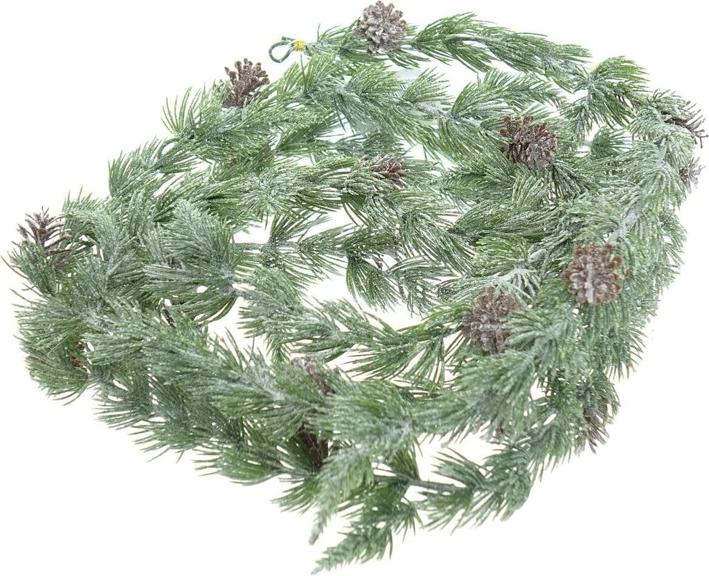 Weihnachtsgirlande Zeder gefrostet mit Zapfen 180 cm - Kunstpflanzen