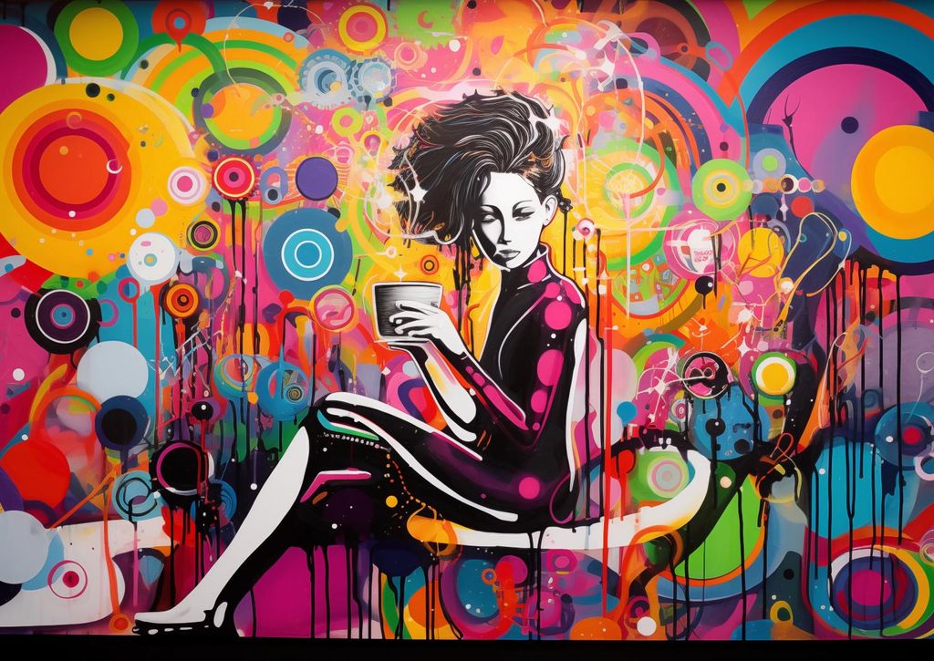 Plakat 42x29,7cm Leben durch Graffiti