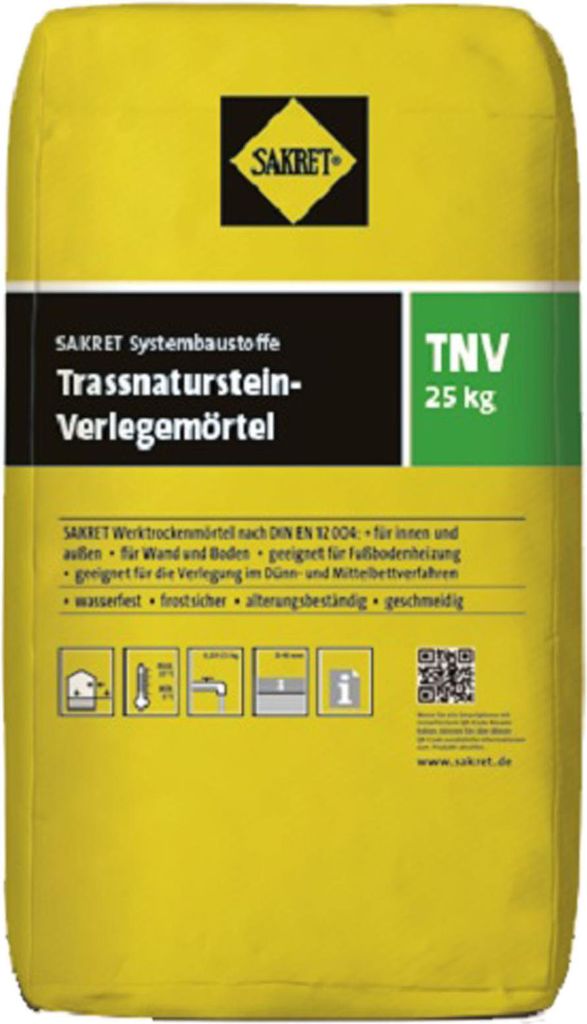 SAKRET Trass-Naturstein-Verlegemörtel TNV 25kg Produktbild 