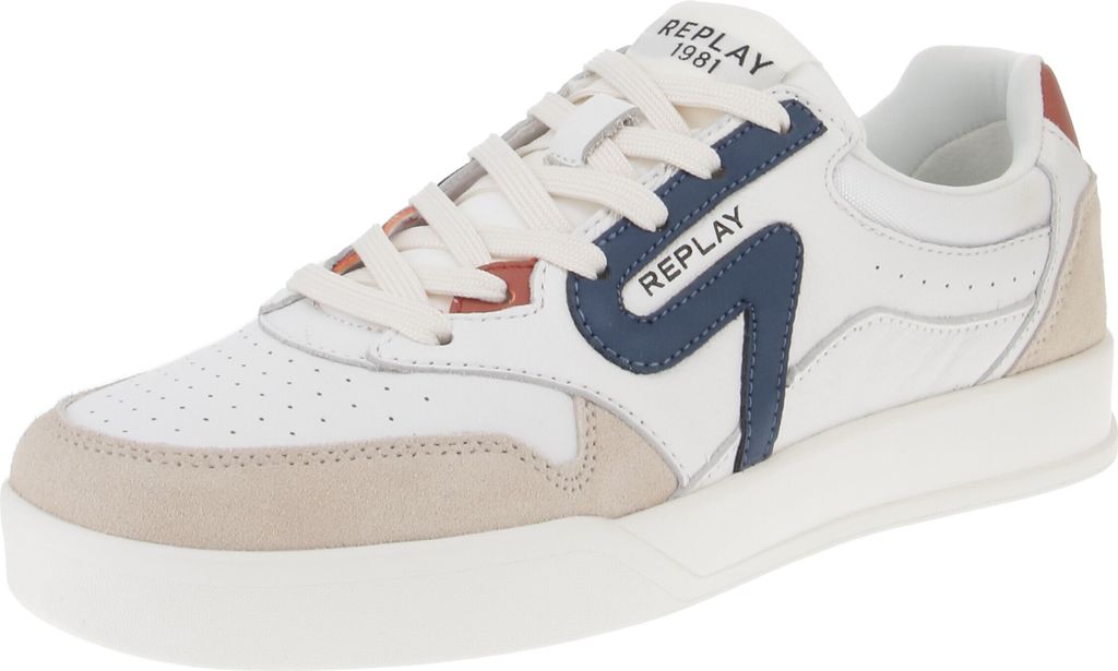 Replay Oysone Dyn GMZ5N C0002L - Herren Schuhe Sneaker - 121-White-Lt.Navy, Größe:41 EU