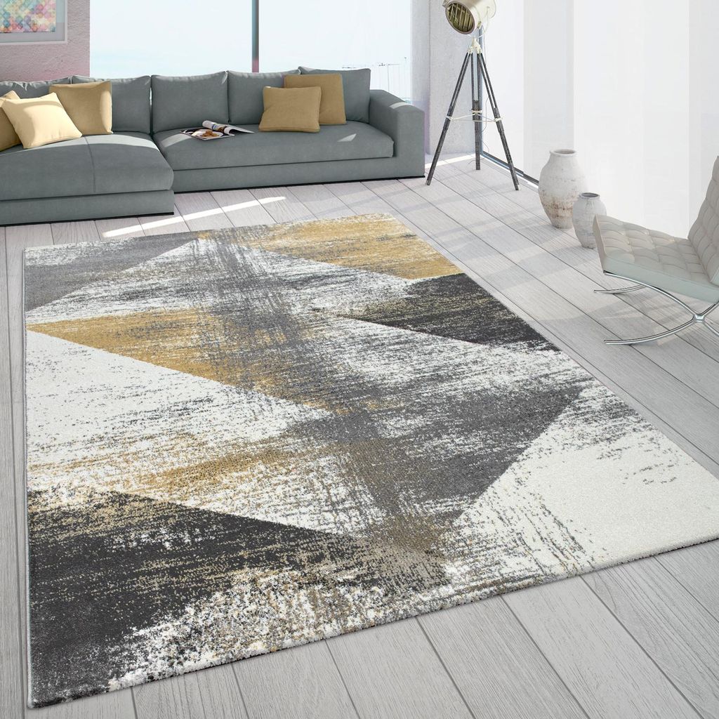 Teppich Wohnzimmer Kurzflor Vintage Design Abstraktes Produktbild 
