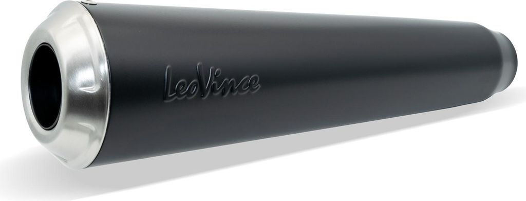 Endschalldämpfer LeoVince Auspuff-Ersatzteil 10392, schwarz, Ø 50mm 380mm, rechts für CLASSIC RACER Black Edition