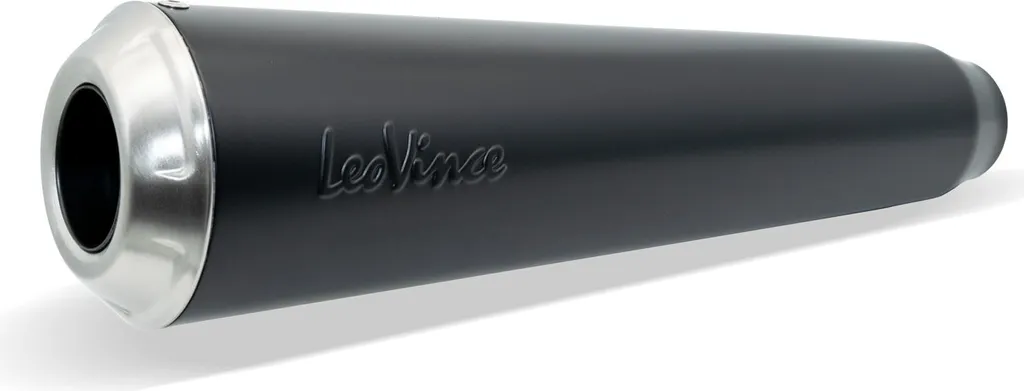 Silencieux d'échappement moto LeoVince Noir 380mm Classic Racer Droit