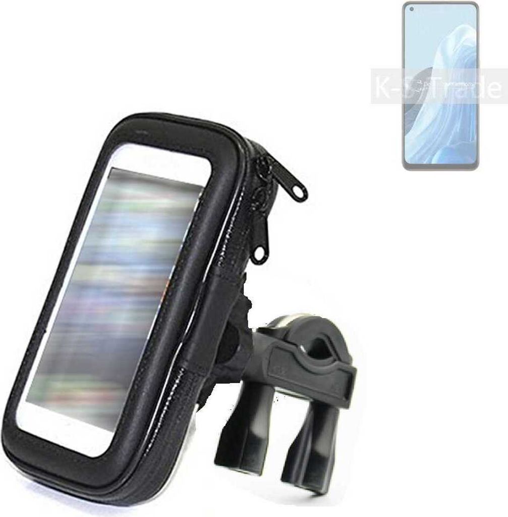 K-S-Trade Fahrrad-Halterung kompatibel mit Oppo F21 Pro 4G Handy-Halterung Halter Lenkstange Fahrradhalterung Motorrad Bike Mount Wasserabweisend