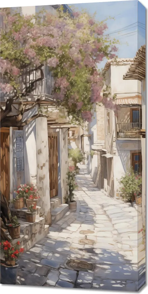 Quadro 50x100 cm Il Fascino della Città Vecchia - Stampa su Tela Arredamento