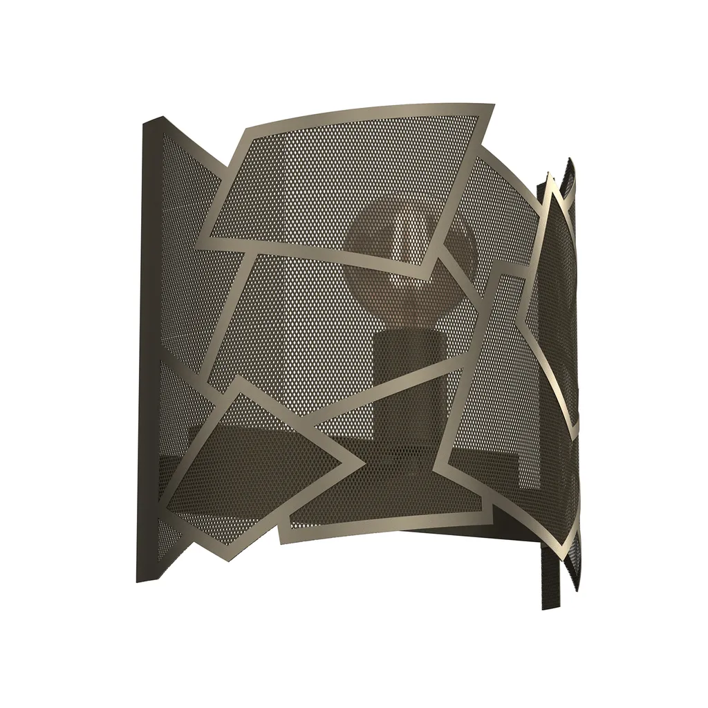 Applique Murale LUMINEX CAMO Luminaire Design Doré pour Salon et Hall