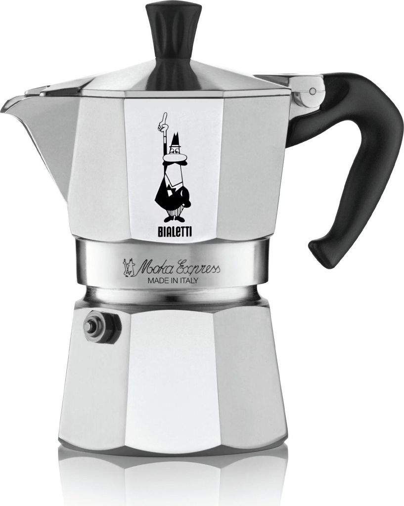 Bialetti Moka Express 4 tazze in alluminio per caffè Immagine del prodotto 