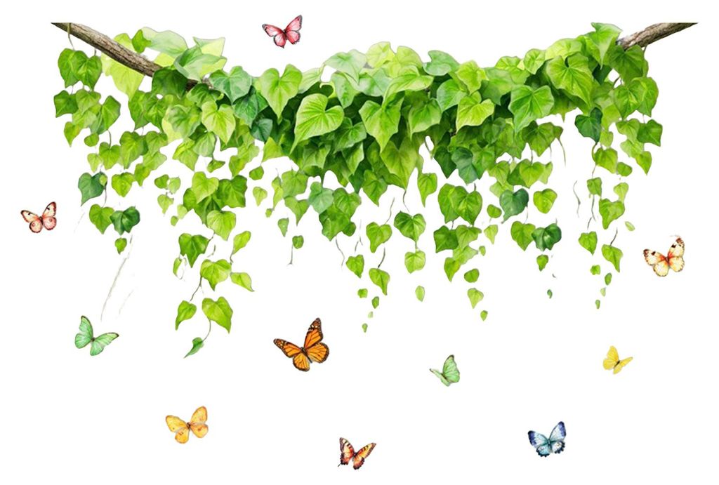 Fensteraufkleber Frühlingsgarten-Design Doppelseitig Sichtbar Elektrostatische Adsorption Glasaufkleber Heim- und Ladenfensterdekoration D
