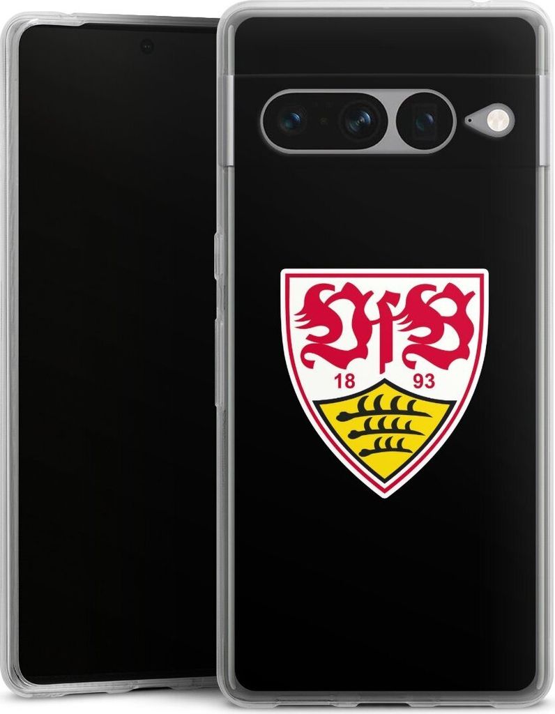 DeinDesign Handyhülle für Google Pixel 7 Pro Silikon Hülle Case Smartphone Schutzhülle Offizielles Lizenzprodukt VfB Stuttgart Wappen
