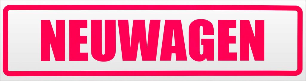 Kiwistar Neuwagen Magnetschild Schild magnetisch - 60cm Neonpink - Magnetfolie für Auto PKW Kfz