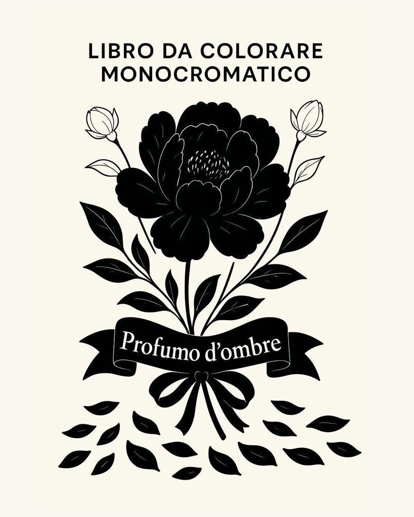 Libro da colorare monocromatico - Profumo d'ombre