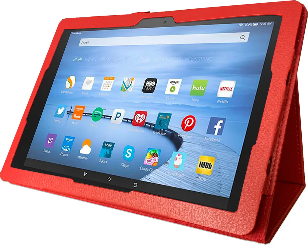 Cover Professionale Fire HD 10 2021 | Slim Fit Rosso Business 10.1"