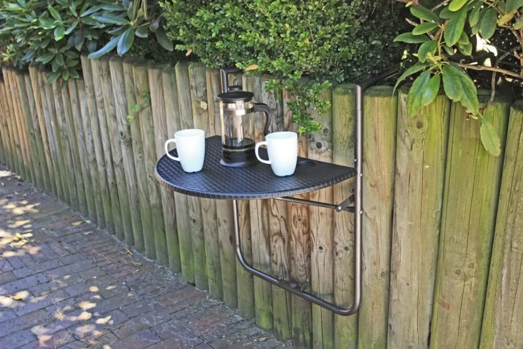 Table de balcon compacte VENTANA - Gain de place et aspect rotin - 7