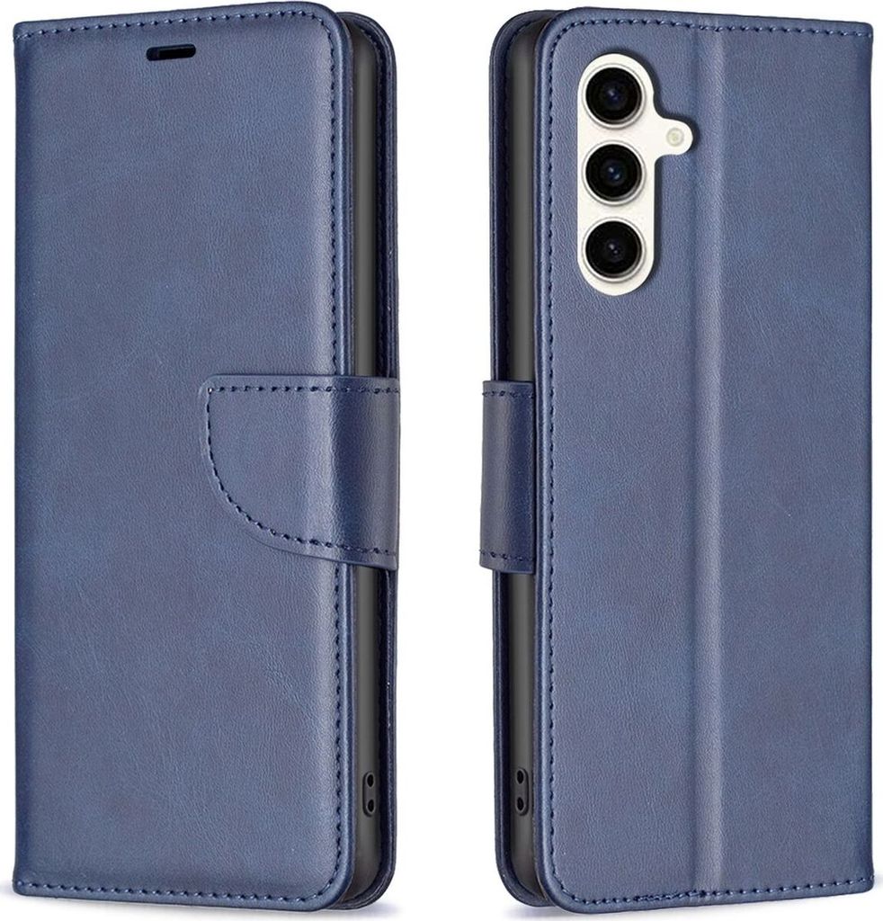 Mobigear Excellent Samsung Galaxy S24 FE Hülle Klapphülle Geldbörse - Blau