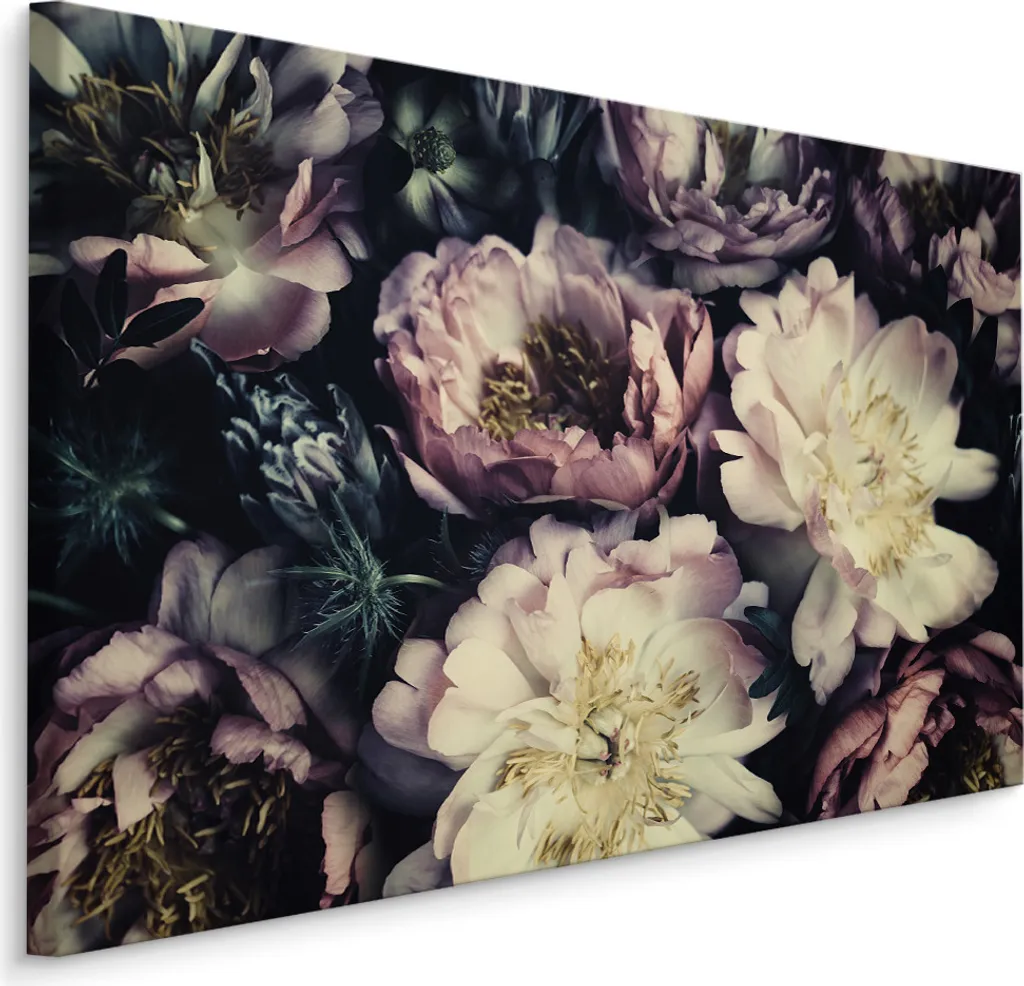 Stampa d'Arte Peonie Rosa 120x80 cm - Quadro Moderno Design XXL