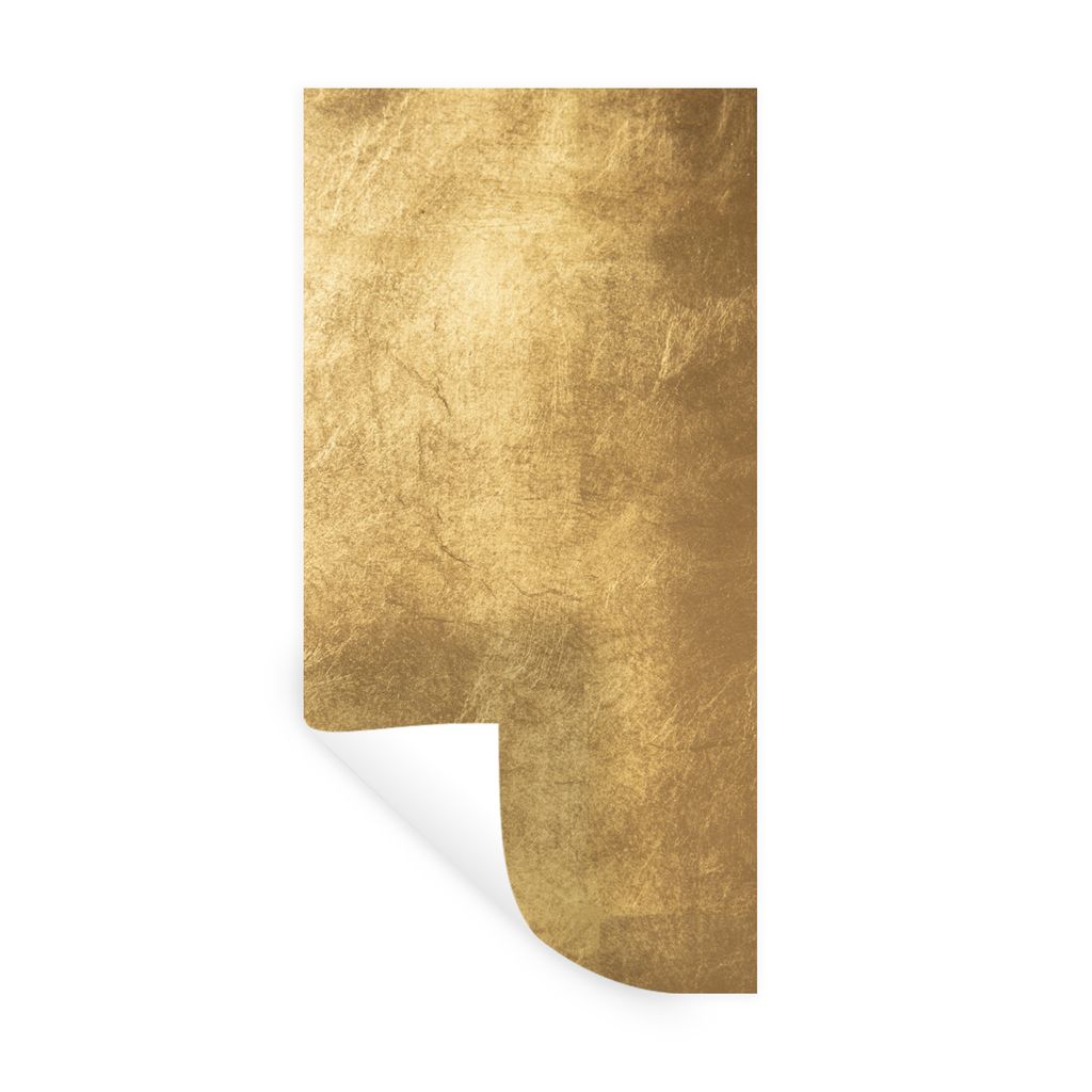 MuchoWow Wandtattoo Wandsticker Wandaufkleber Licht fällt auf eine goldene Wand 60x120 cm Selbstklebend und Repositionierbar - Selbstklebend - F...