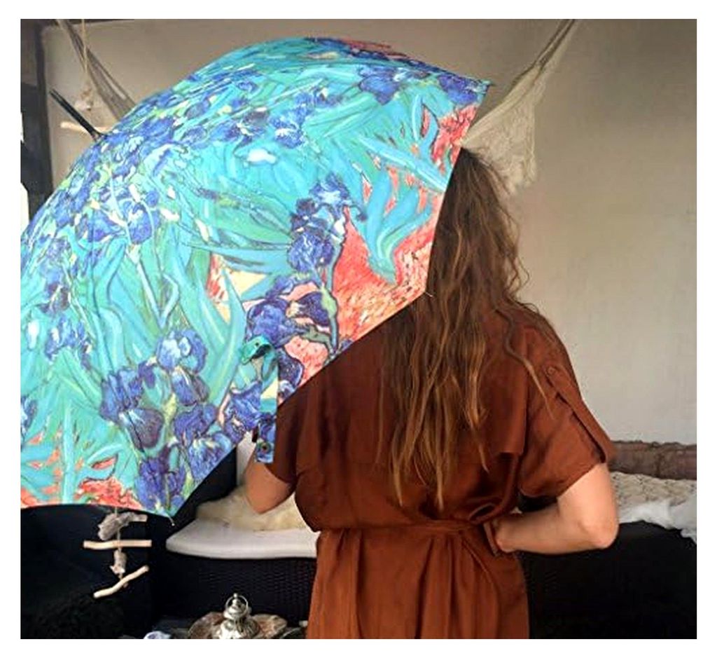 Regenschirm Stockschirm Vincent van Gogh: Iris Automatik Kunst Blumen