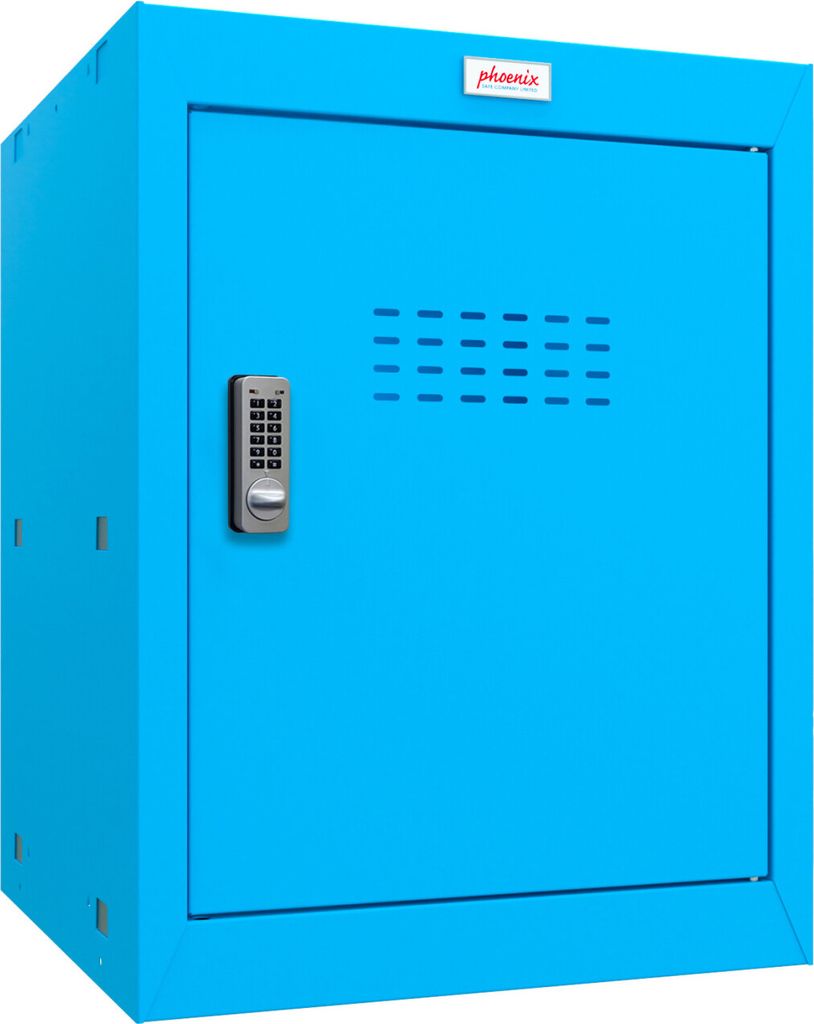 Phoenix CL0544BBE Würfel-Schließfach Cube Locker 66L Blau - Elektronisches Schloss - Für Hause, Büro, Fitness, Schüle