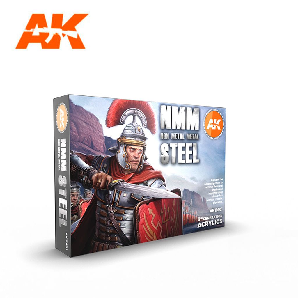 AK Interactive AK11601 - Non Metallic Metal: Steel 6x17ml - Neu