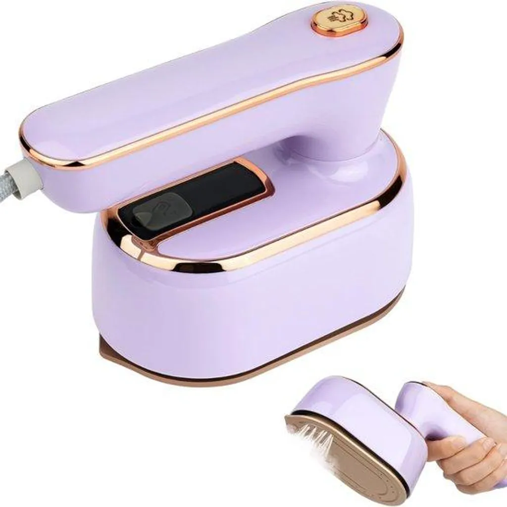 Fer à repasser de voyage portable 2-en-1 pour vêtements et tissus