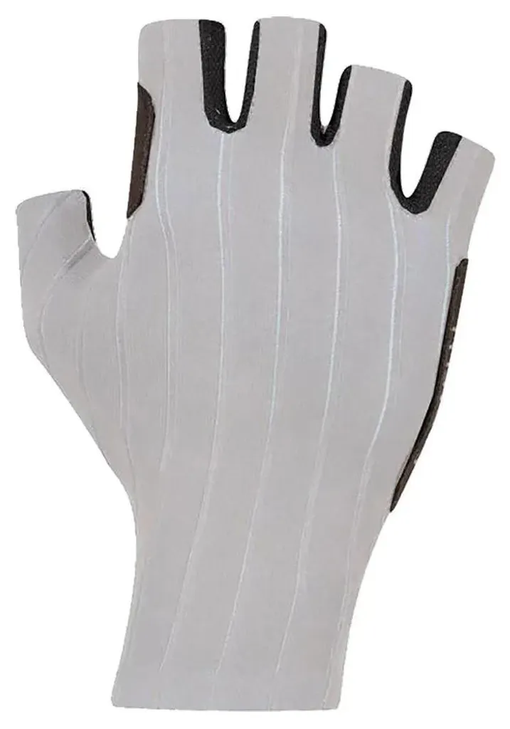 Gants Castelli Rosso Corsa Pro Gris L avec rembourrage gel anti-vibration