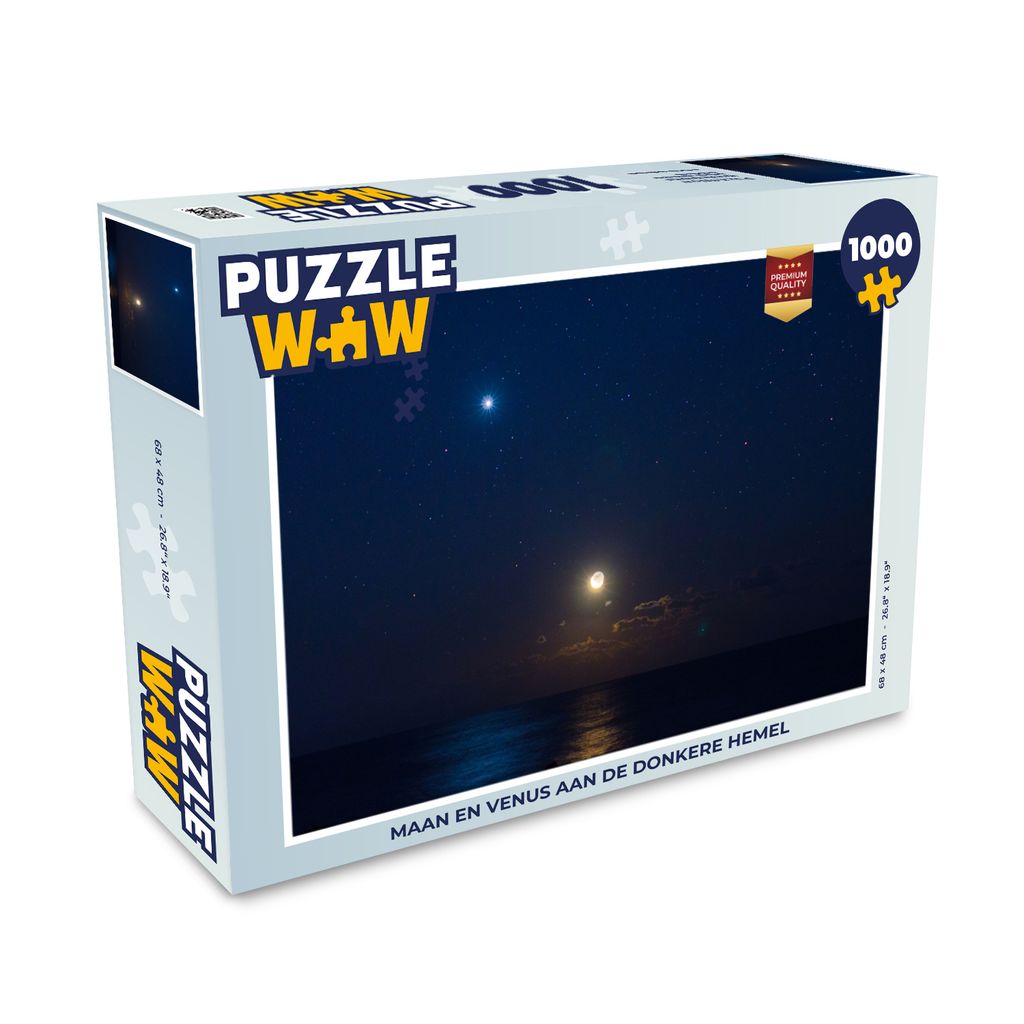MuchoWow Puzzle 1000 Teile Mond - Venus - Meer - Erwachsene - Rätsel